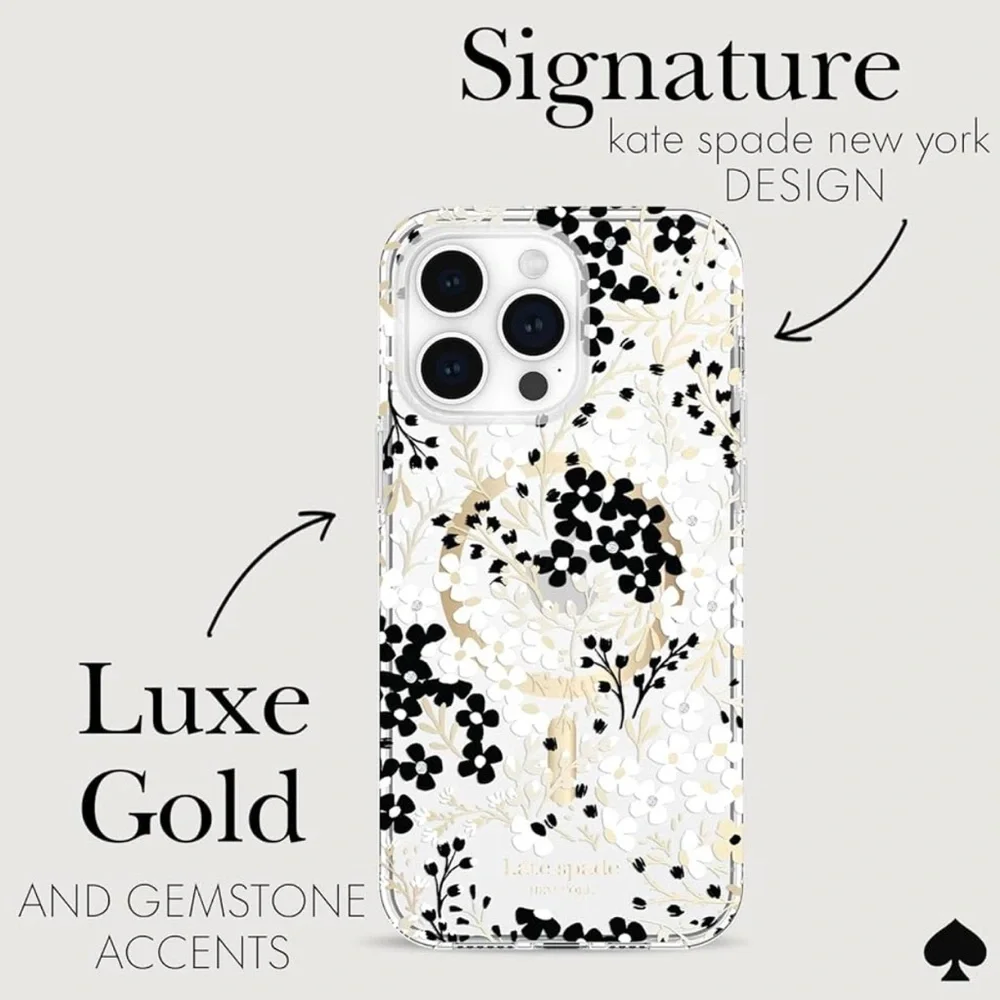 NIB♠️Kate Spade ♠️ iPhone 14 Pro Max or 15/14/13 Floral Design MagSafe Case